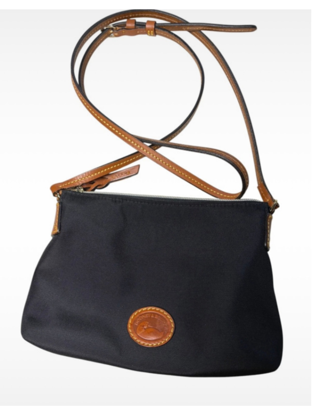Women's Dooney & Bourke Nylon Crossbody Bag One Size Black Tan